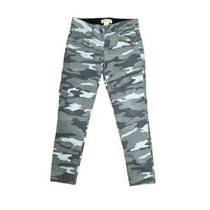 Democracy Women’s “Ab" Technology Gray Camo Jeans Elastic Waistband Skinny Sz 6‎